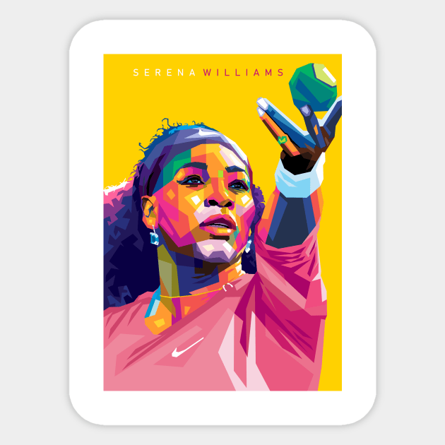 Serena Williams Sticker by Wijaya6661